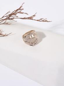 美元裝飾紋理質感戒指 - 彩色 - 查看 3