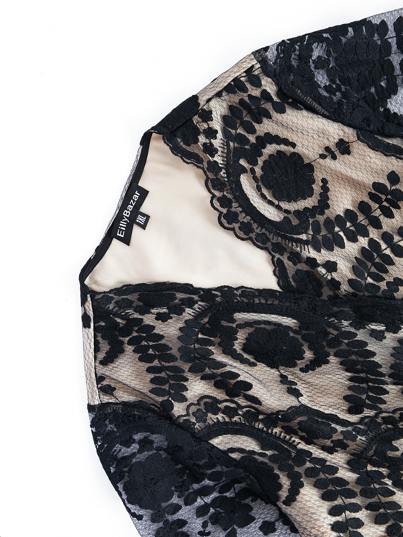 Abito Estivo Taglie Forti Doorwaytofashion – Patchwork Ricamato Rame, Maniche Strappy, Taglia Unica Plus (18-24)