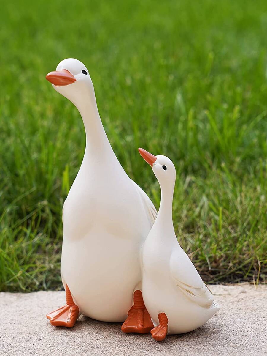 Ngỗng Tượng Mẹ Con vịt Và Vịt con Bức tượng nhỏ Con vịt Nhựa Thủ công Điêu khắc Vật trang trí Nhỏ bé Thú vật Đồ trang trí Đối với Nhà  Bàn Văn phòng Sân trong Và Bãi cỏ - Nhiều màu - Xem 1