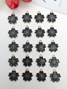 20 piezas Colgante DIY flor - azul real - Ver 1