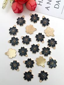 20 piezas Colgante DIY flor - azul real - Ver 2