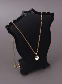 1pc/10pcs Clear Plastic Small Necklace Display Stand - Black - View 3