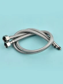 2 piezas Alcachofa de ducha de acero inoxidable tubo - Plateado - Ver 1