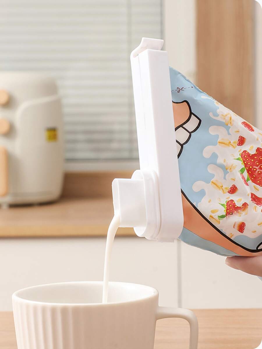 1pc PP Sealing Clip, Modern Plain Food Sealing Clip For Home, Kitchen - White - View 1