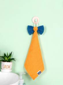 1pc Bow Decor Hand Towel - Multicolor - View 1