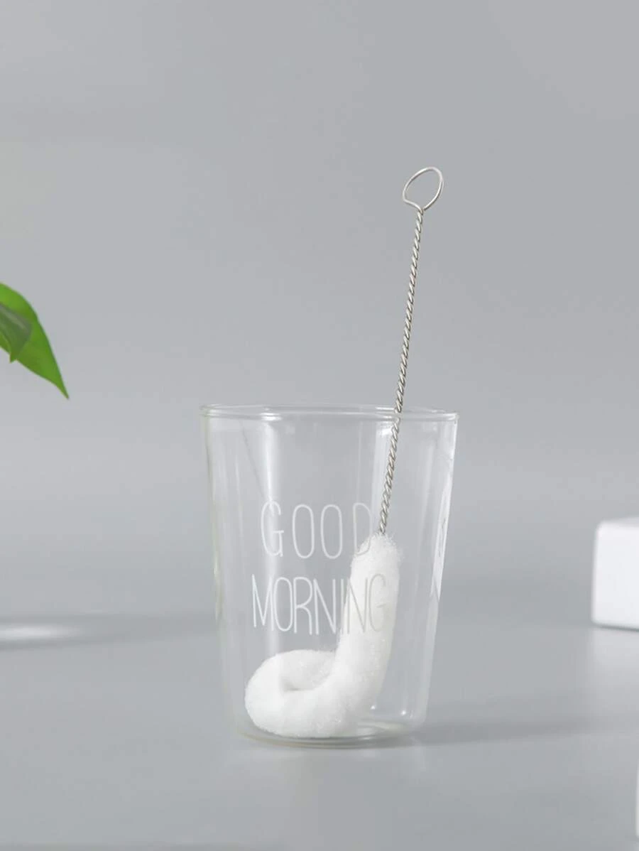 2pcs L-shaped Cup Cleaning Brush - White - View 1