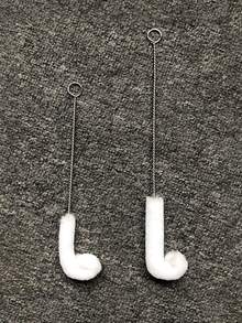 2pcs L-shaped Cup Cleaning Brush - White - View 5