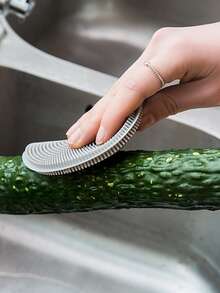 1pc Silicone Cleaning Brush - Light Grey - View 3