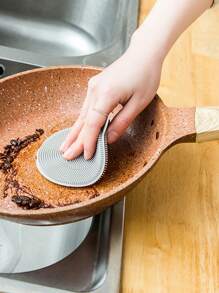 1pc Silicone Cleaning Brush - Light Grey - View 7