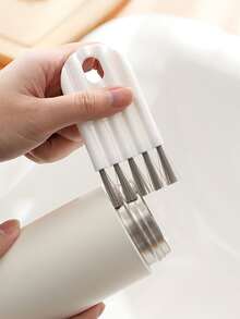 1pc Multifunction Gap Cleaning Brush - White - View 4