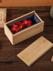 1 pieza Caja de almacenamiento de madera - Amarillo - Ver 1