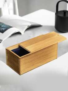 1 pieza Caja de almacenamiento de madera - Amarillo - Ver 3