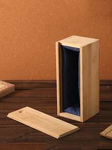 1 pieza Caja de almacenamiento de madera - Amarillo - Ver 4