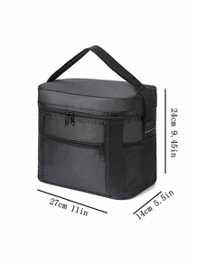 1 Pieza Bolsa Térmica De Alta Capacidad Para Picnic - Negro - Ver 3