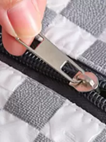 方格圖案隔熱午餐袋 - 彩色 - 查看 3