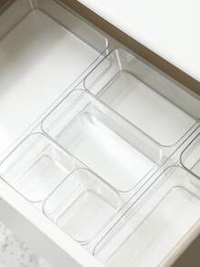 1pc Clear Stationery Storage Basket - Clear - View 5