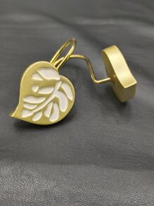 12pcs Heart Decor Shower Curtain Hook - Gold - View 4