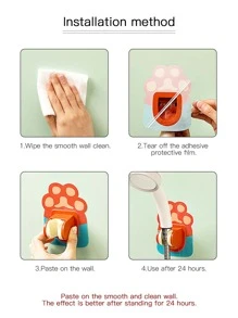 1pc Paw Design Shower Head Holder - Multicolor - View 6