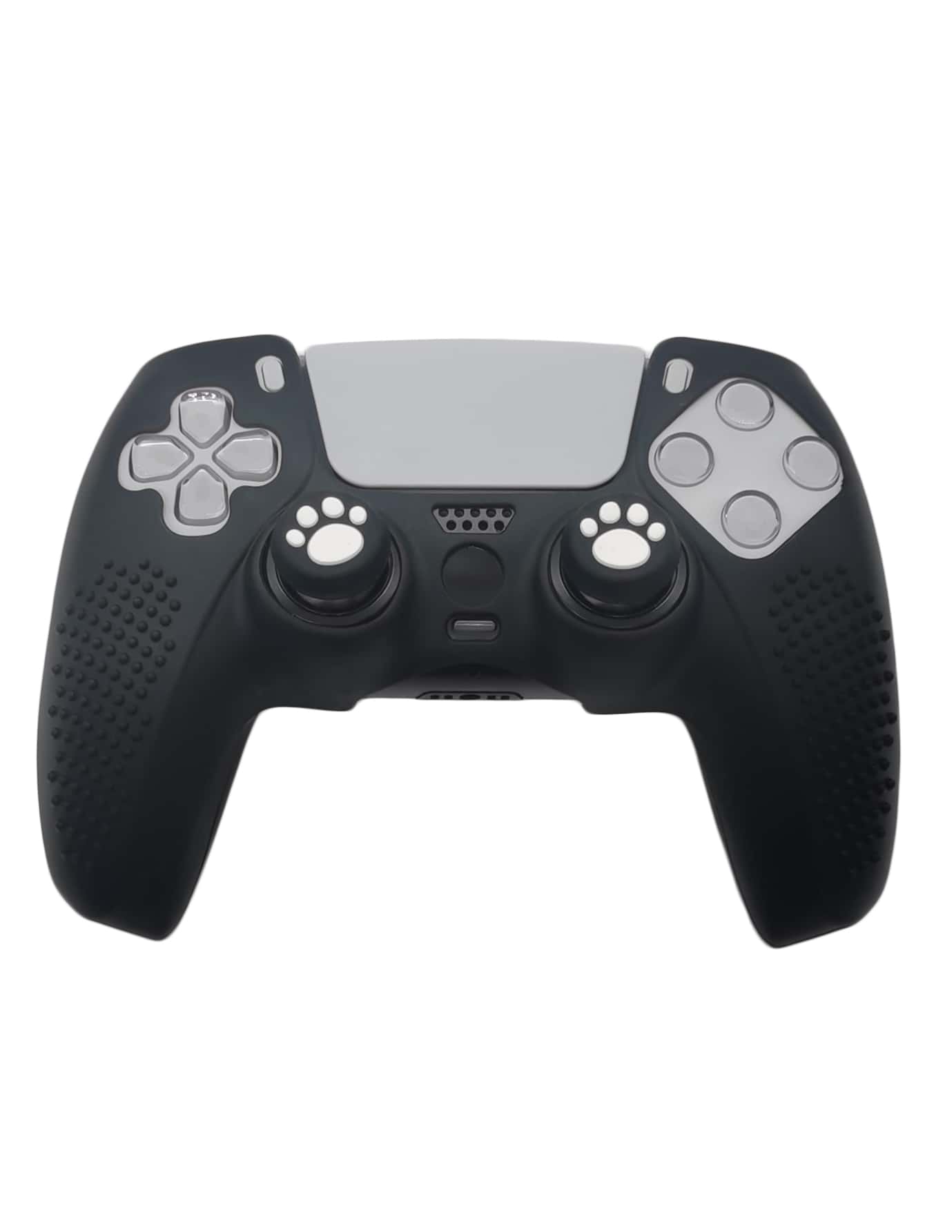 1 个 PlayStation 5 控制器保护套 + 2 个硅胶操纵杆帽套装，防滑、防尘、防刮，增强抓握力和游戏体验 - 黑與白 - 查看 1