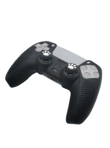 1 个 PlayStation 5 控制器保护套 + 2 个硅胶操纵杆帽套装，防滑、防尘、防刮，增强抓握力和游戏体验 - 黑與白 - 查看 5