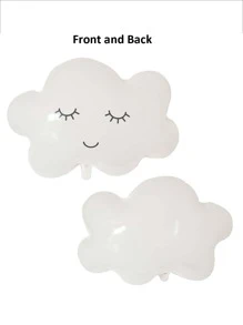 4pcs 75cm White Cloud Shaped Balloons, Suitable For Helium Inflated Floating Decoration For Birthday Party - White - View 6