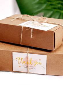 50 piezas Tarjeta de regalo con estampado de slogan - Multicolor - Ver 5