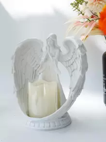 1 người giữ nến thiết kế thiên thần - trắng - Xem 1
