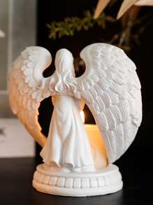 1 người giữ nến thiết kế thiên thần - trắng - Xem 5