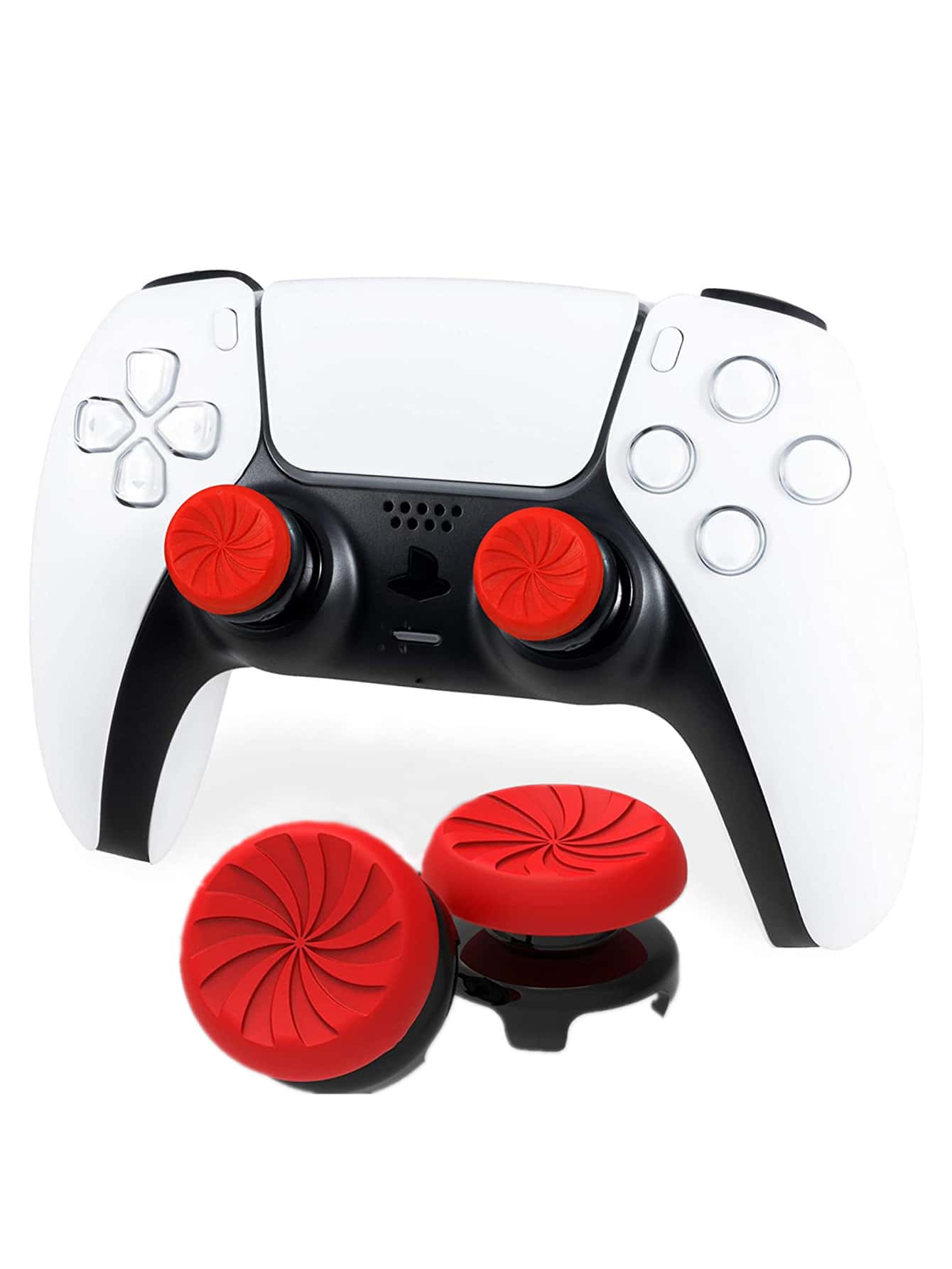 1 Cặp/2 Miếng Bọc Tay Cầm Chơi Game Mở Rộng Để Tăng Chiều Cao - Đỏ - Xem 1