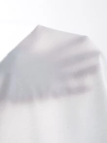 SHEIN LUNE Figure Graphic Batwing Sleeve Tee - White - View 5