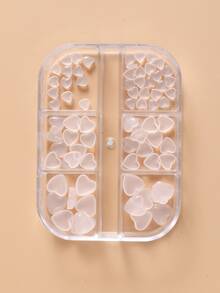 FULL BEAUTY 1box 3D Heart Design Nail Art Decoration - Clear - View 4