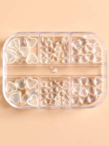 FULL BEAUTY 1 caja Decoración de uñas con diseño de corazón 3d - transparente - Ver 4