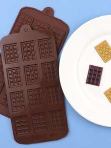 1pc Rectangle Chocolate Mold - Chocolate Brown - View 2