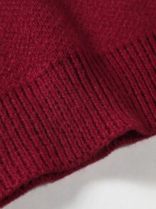 Manfinity Hypemode Men Seam Detail Drop Shoulder Jumper - Burgundy - View 5