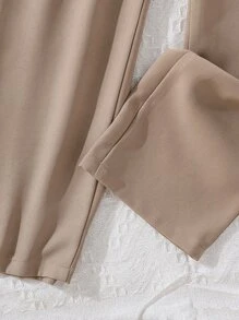 青少年女孩素色背心上衣和腰帶長褲 - 彩色 - 查看 3