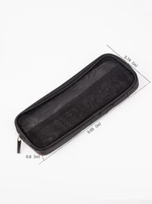 RANCAI 1 件网状化妆刷包旅行化妆工具收纳袋小化妆包旅行洗漱包铅笔盒化妆师收纳包