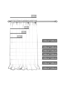 Floral Lace Ruffle Trim Single Panel Sheer Curtain - White - View 3