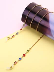 Rhinestone Decor Glasses Chain - Multicolor - View 3
