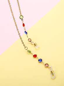 Rhinestone Decor Glasses Chain - Multicolor - View 5