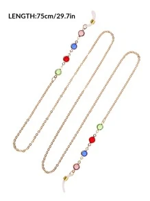 Rhinestone Decor Glasses Chain - Multicolor - View 7