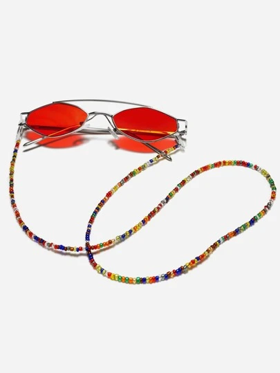 1 chiếc dây đeo kính mắt đính hạt màu sắc phong cách Bohemian, dây đeo kính mắt thời trang dành cho nữ, dây đeo kính chống thất lạc, dây trang trí kính mắt, dây đeo kính chống trượt, phù hợp cho các bạn gái và phụ nữ.