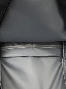 字母貼飾功能背包 - 黑色 - 查看 5