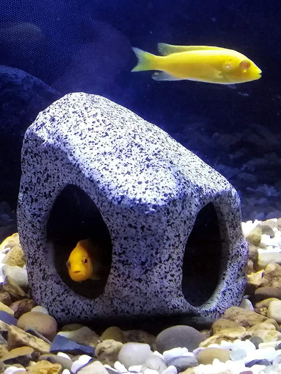 1pc Stone Design Fish Tank Ornament - Multicolor - View 1