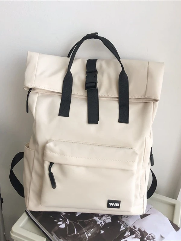 À Prova D’Água , Leve , Anti Roubo Decoração De Fivela De Liberação Mochila Flap Para Garotas Adolescentes Mulheres Colégio Alunos , Gola Branco Trabalhadores Perfeito Para Escola , Colégio , Trabalhar , O Negócio , Trajeto , Voltar Para Escola