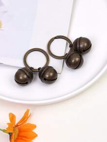 1pc Bell Decor Pet ID Tag - Bronze - View 1