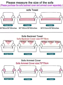1入組撞色滾邊沙發現代滌綸沙發套毯子 - 灰色 - 查看 7