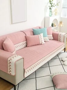 1 Lông Vũ Thêu Co Giãn Ghế Sofa Đệm Đời Boho Polyester Chần Gòn Chi Tiết Ghế Sofa Đệm Trong Nhà - Hồng - Xem 2
