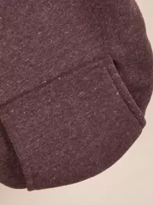 1 chiếc áo hoodie thú cưng màu trơn - Cà phê nâu - Xem 4