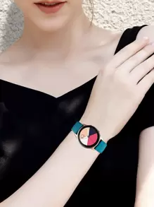 St.siabe 1 件经典扣纯色硅胶表带，带快速释放弹簧杆，男女皆宜，适用于石英表、机械表，兼容三星和华为智能手表表带，宽度为 20 毫米 22 毫米，可作为返校学生的礼物 - 綠色 - 查看 2