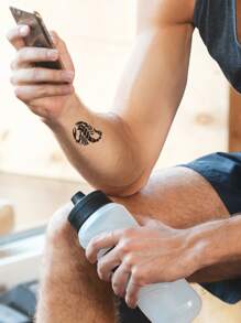 Bộ dụng cụ dán hình xăm , 2 Sheets Spider & Scorpion Pattern Hình xăm tạm thời cho phụ nữ , Hình xăm dán cho người lớn , Realistic Hình xăm con nhện , Hình xăm bọ cạp , Dành cho phụ nữ và các cô gái - màu đen - Xem 3